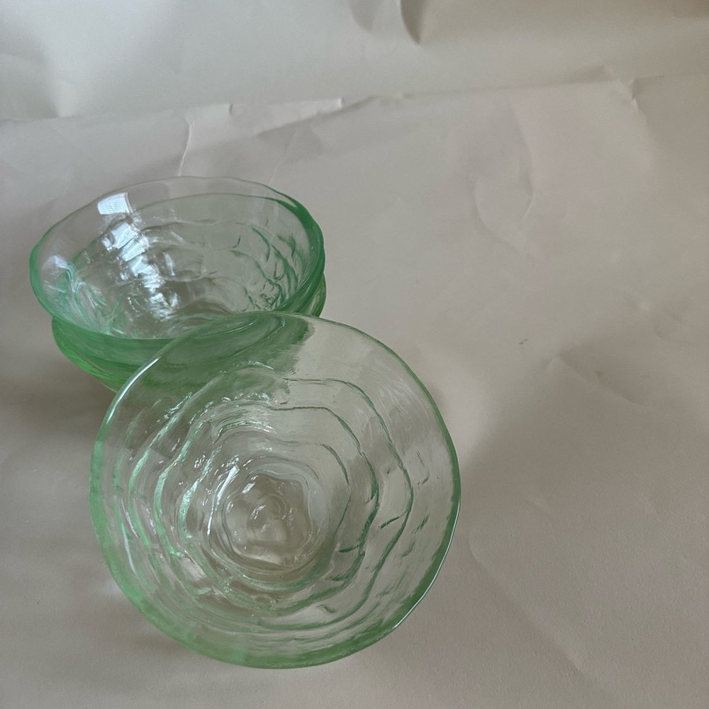 Set of 4 Vintage Glass Bowls (SOLD AS SET)